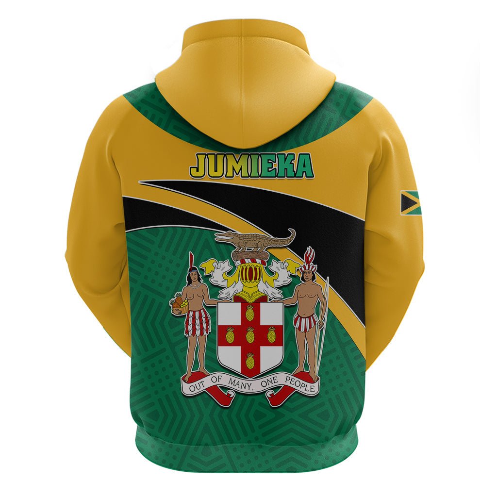 Jamaica Independence Day Hoodie Jumieka Lion Mix African Pattern LT01