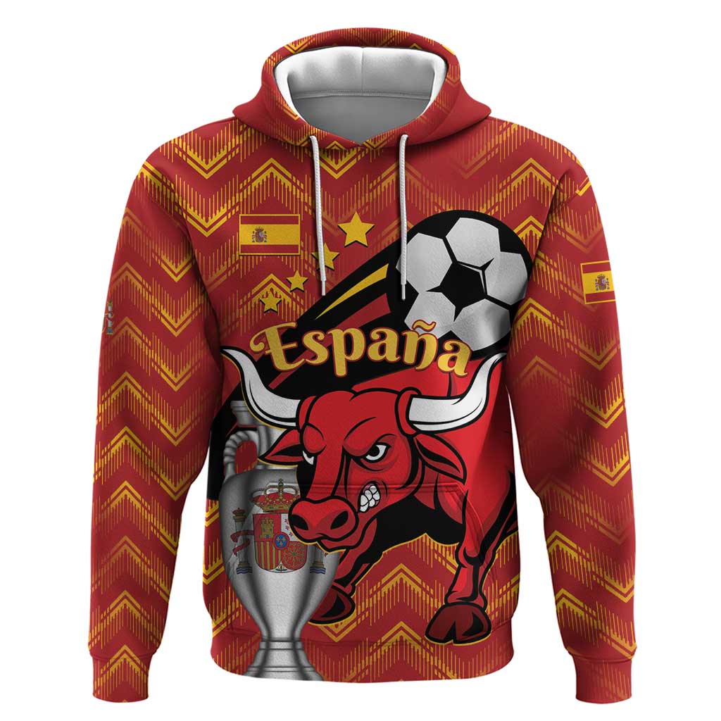 Spain 2024 Football Champions Hoodie Espana La Roja LT01