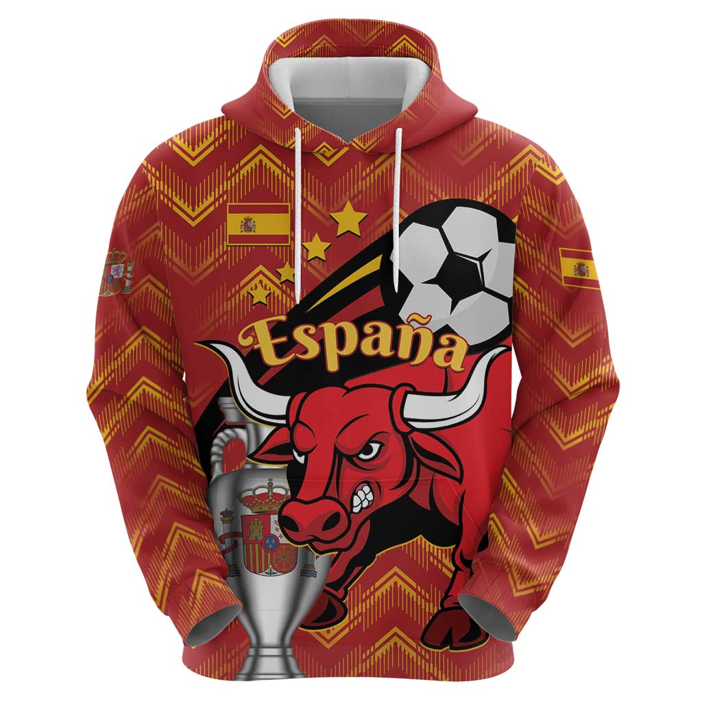 Spain 2024 Football Champions Hoodie Espana La Roja LT01