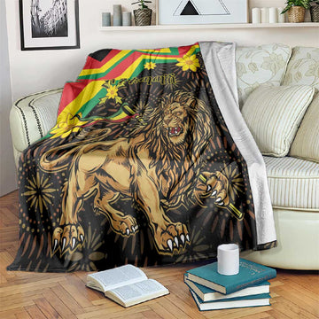 Enkutatash Ethiopia New Year Blanket Lion of Judah Adey Abeba Flower LT01