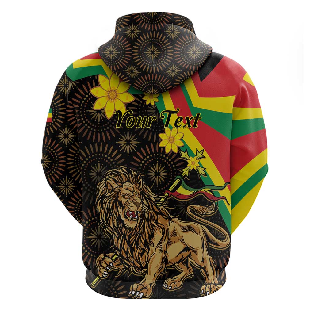 Enkutatash Ethiopia New Year Hoodie Lion of Judah Adey Abeba Flower LT01