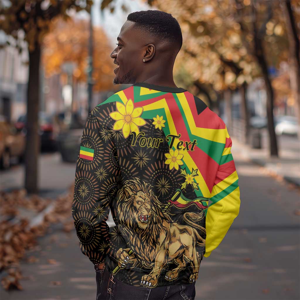 Enkutatash Ethiopia New Year Sweatshirt Lion of Judah Adey Abeba Flower LT01
