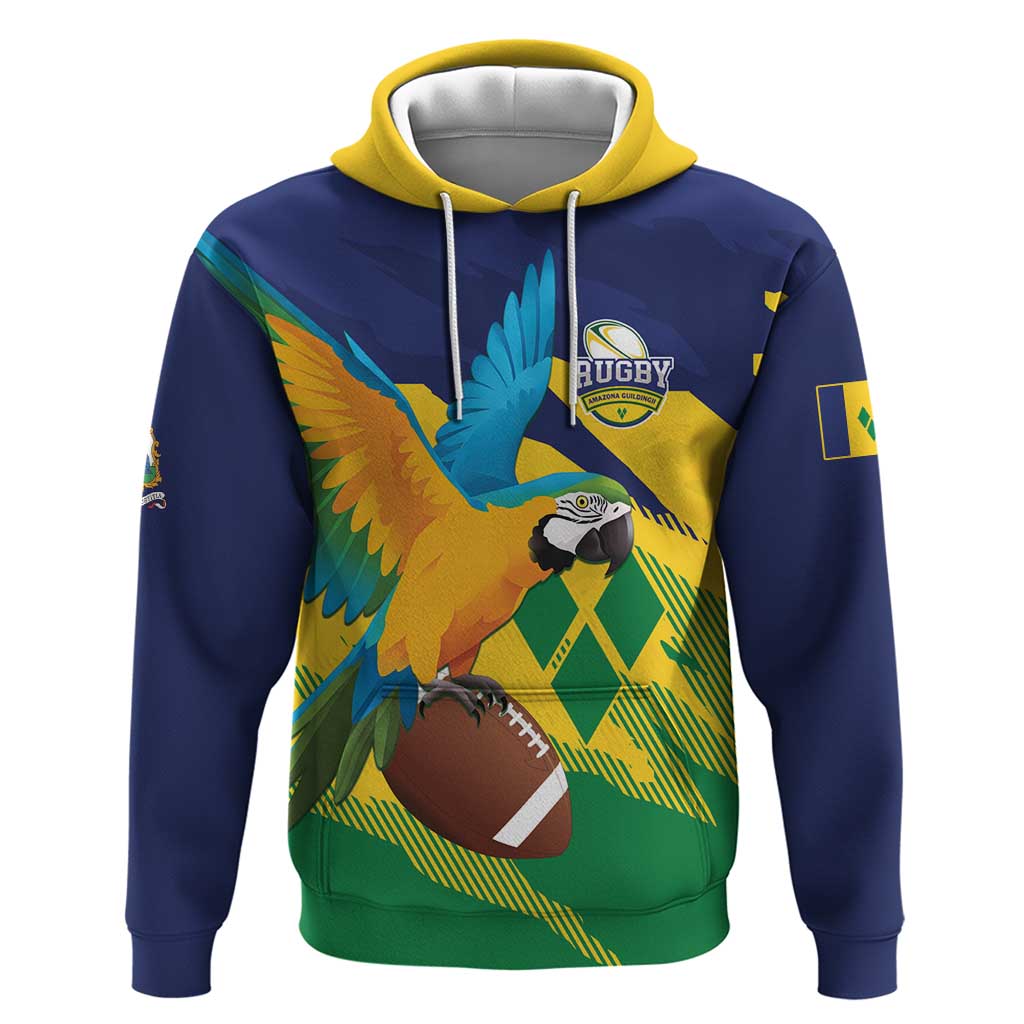 Custom Rugby Saint Vincent and the Grenadines Hoodie Go SVG Amazona Guildingii LT01