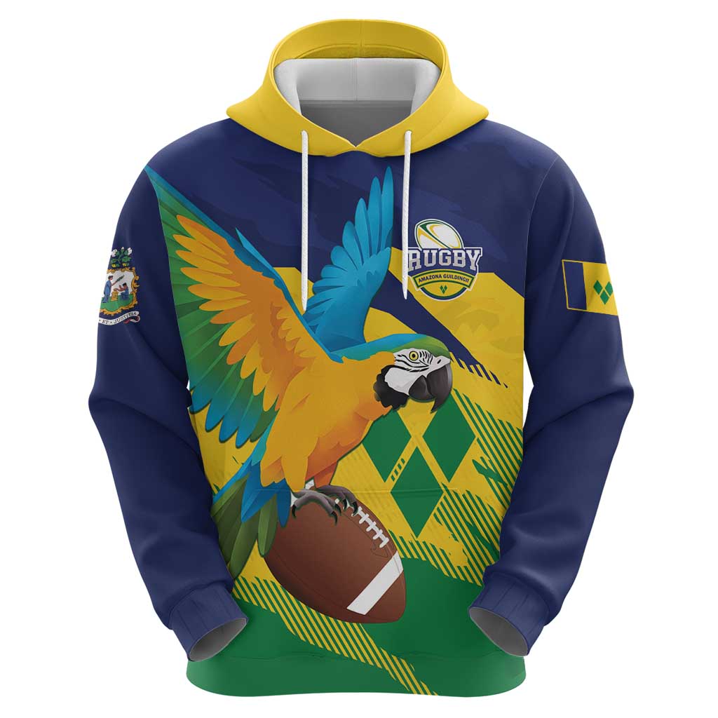 Custom Rugby Saint Vincent and the Grenadines Hoodie Go SVG Amazona Guildingii LT01