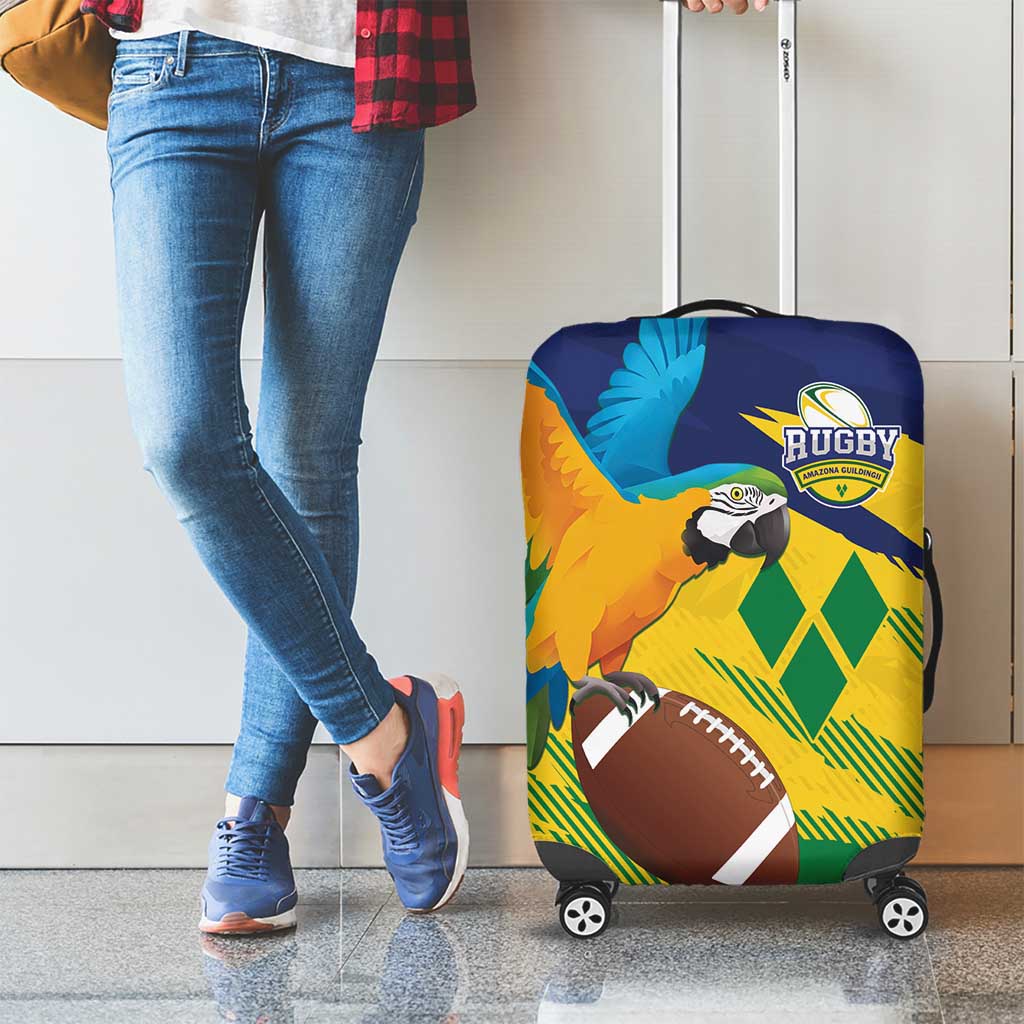 Rugby Saint Vincent and the Grenadines Luggage Cover Go SVG Amazona Guildingii LT01