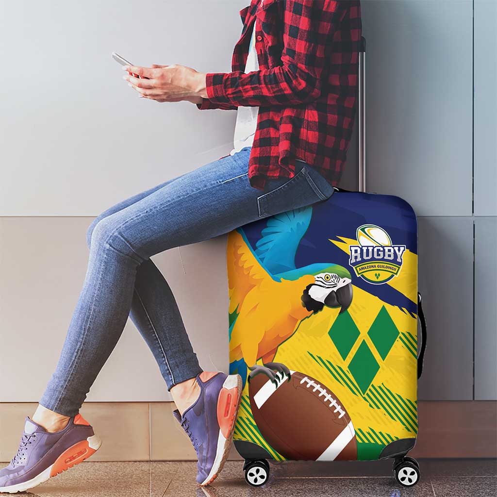 Rugby Saint Vincent and the Grenadines Luggage Cover Go SVG Amazona Guildingii LT01
