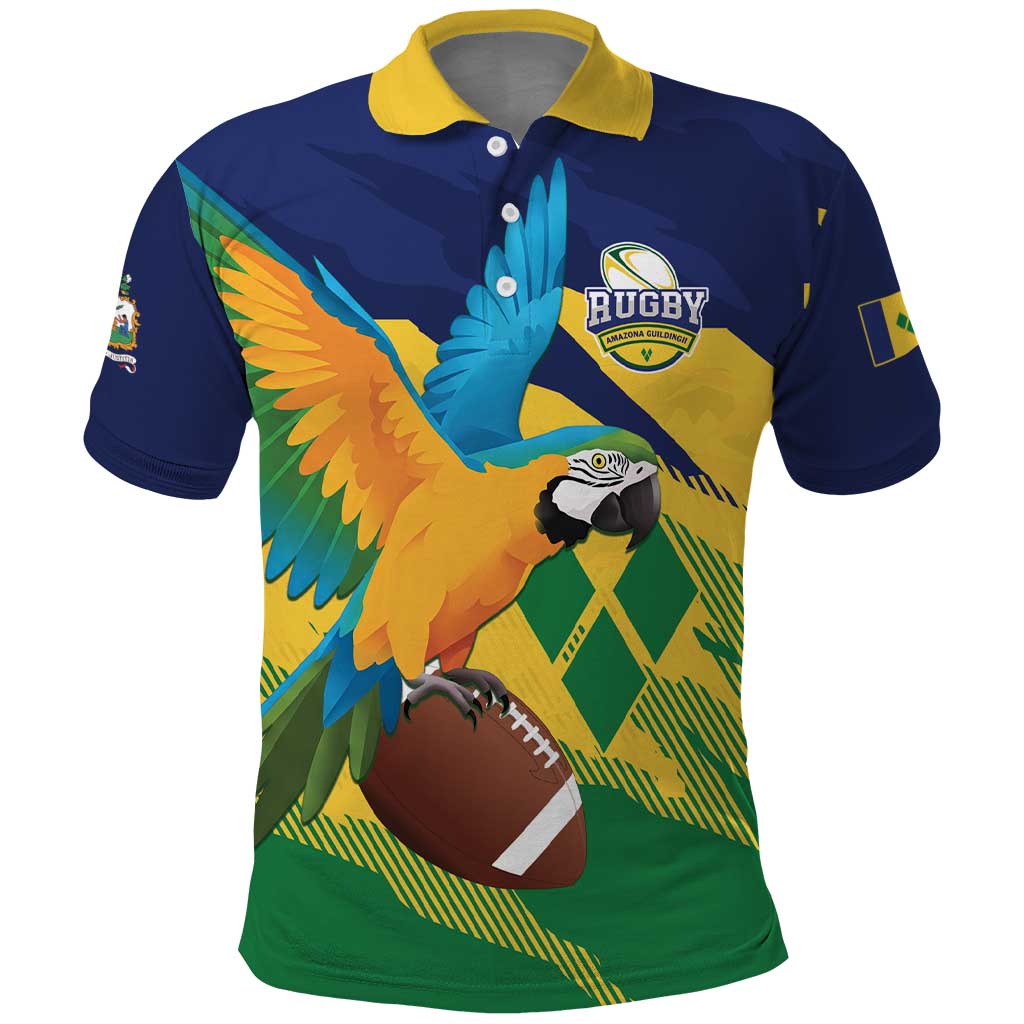 Custom Rugby Saint Vincent and the Grenadines Polo Shirt Go SVG Amazona Guildingii LT01