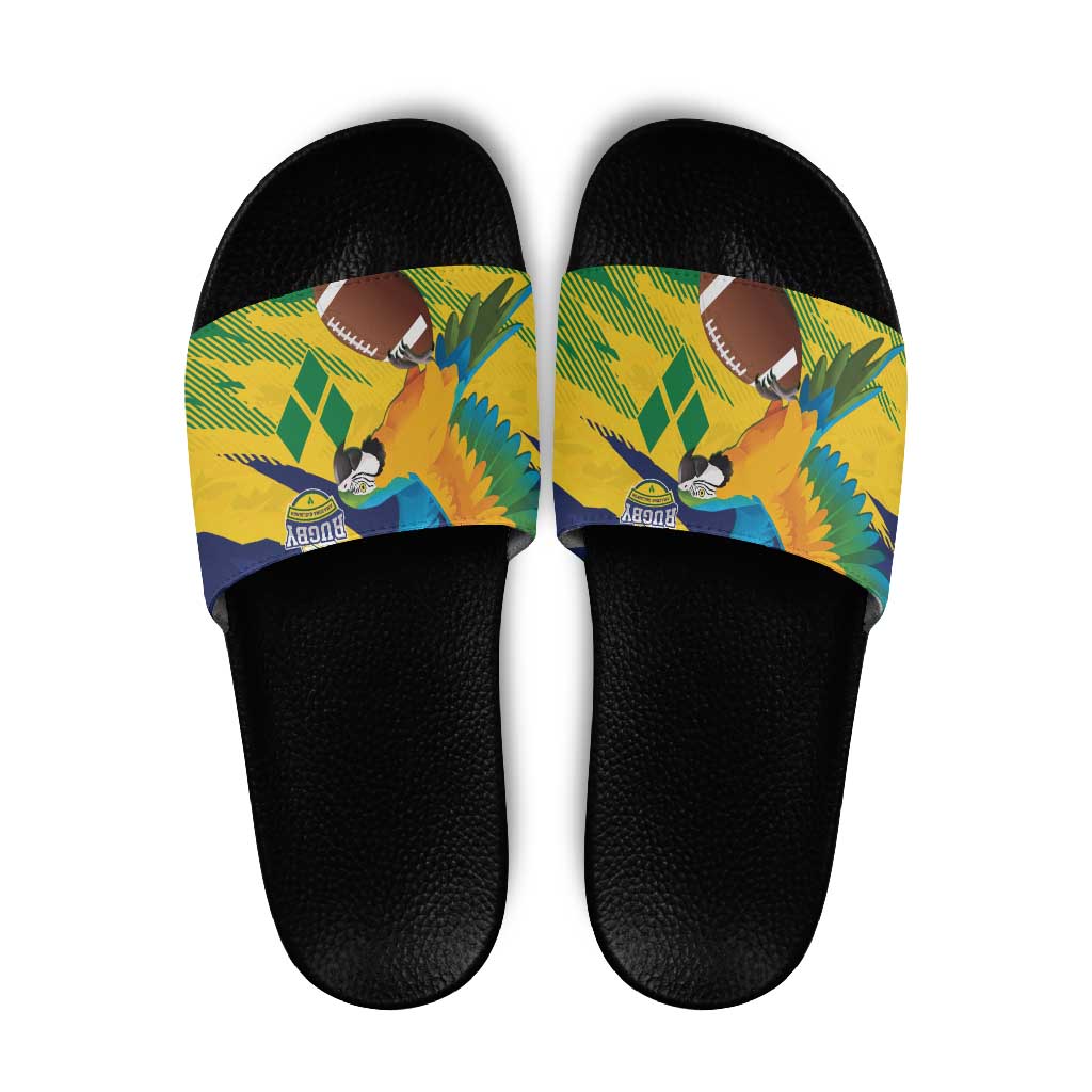 Rugby Saint Vincent and the Grenadines Slide Sandals Go SVG Amazona Guildingii LT01