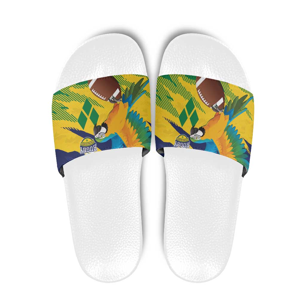 Rugby Saint Vincent and the Grenadines Slide Sandals Go SVG Amazona Guildingii LT01