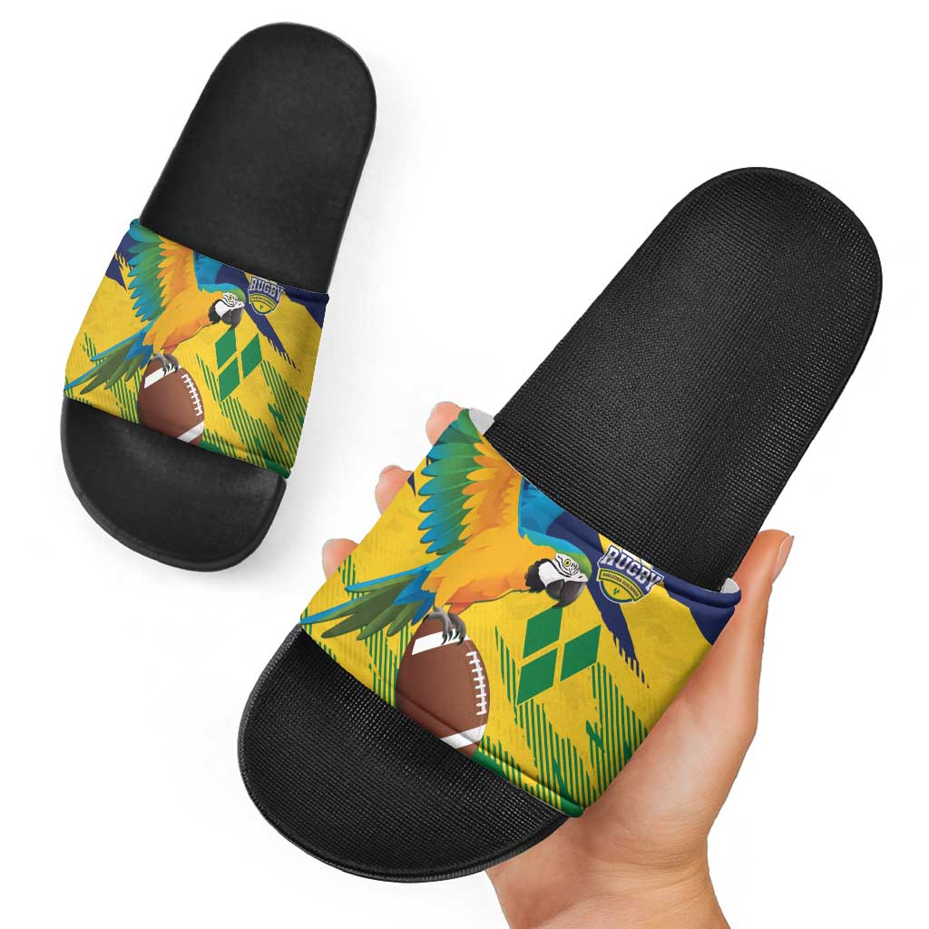Rugby Saint Vincent and the Grenadines Slide Sandals Go SVG Amazona Guildingii LT01