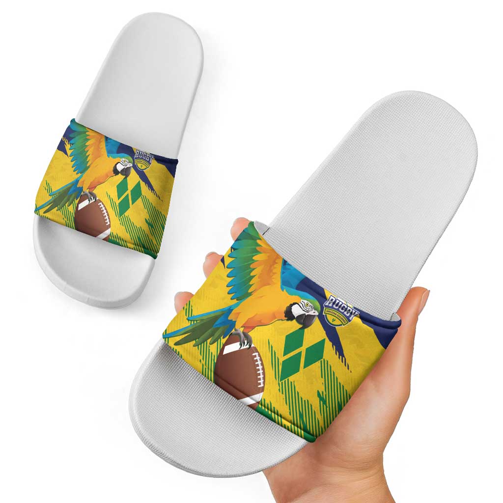 Rugby Saint Vincent and the Grenadines Slide Sandals Go SVG Amazona Guildingii LT01