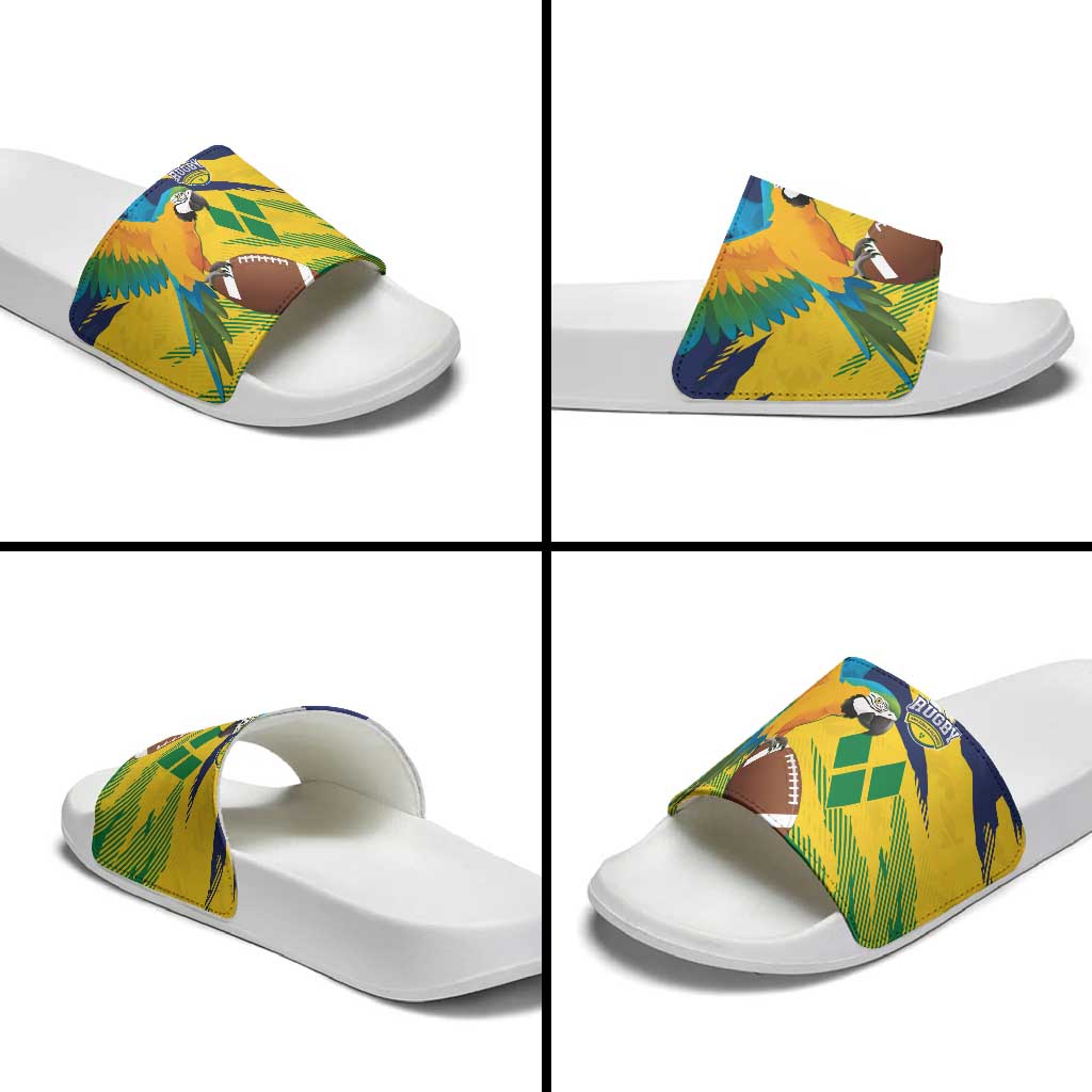 Rugby Saint Vincent and the Grenadines Slide Sandals Go SVG Amazona Guildingii LT01