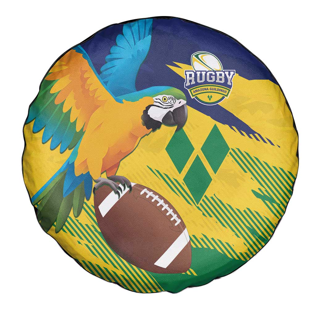Rugby Saint Vincent and the Grenadines Spare Tire Cover Go SVG Amazona Guildingii LT01
