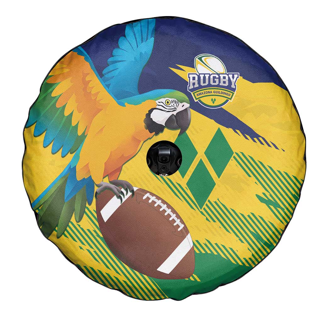 Rugby Saint Vincent and the Grenadines Spare Tire Cover Go SVG Amazona Guildingii LT01