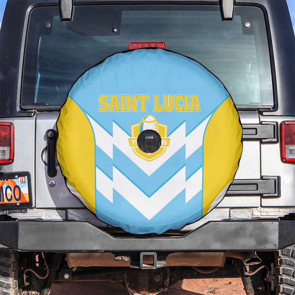 Rugby Saint Lucia Spare Tire Cover The Lucian Go Champion LT01