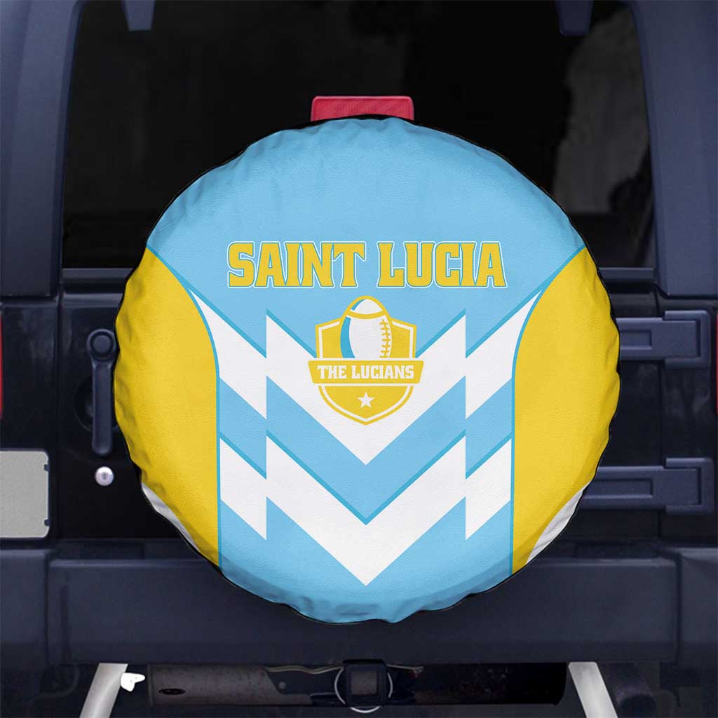 Rugby Saint Lucia Spare Tire Cover The Lucian Go Champion LT01