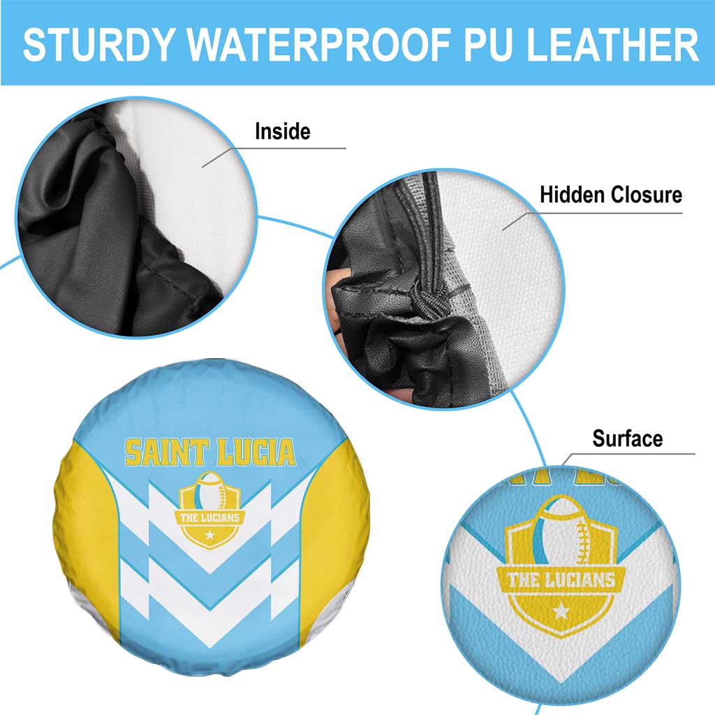 Rugby Saint Lucia Spare Tire Cover The Lucian Go Champion LT01
