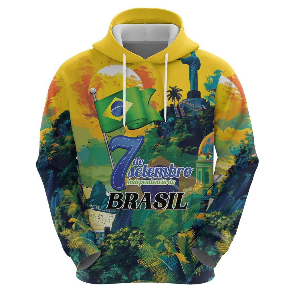 Personalized Brazil Sete de Setembro Hoodie Brasil Rio de Janeiro Art Style LT01
