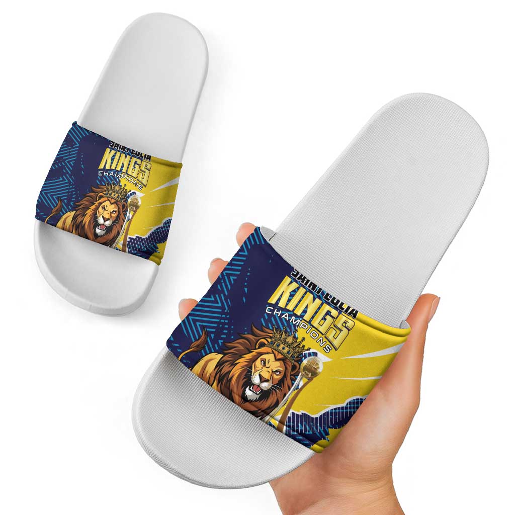 Kings Saint Lucia Champions Cricket Slide Sandals St Lucia Glory Awaits LT01