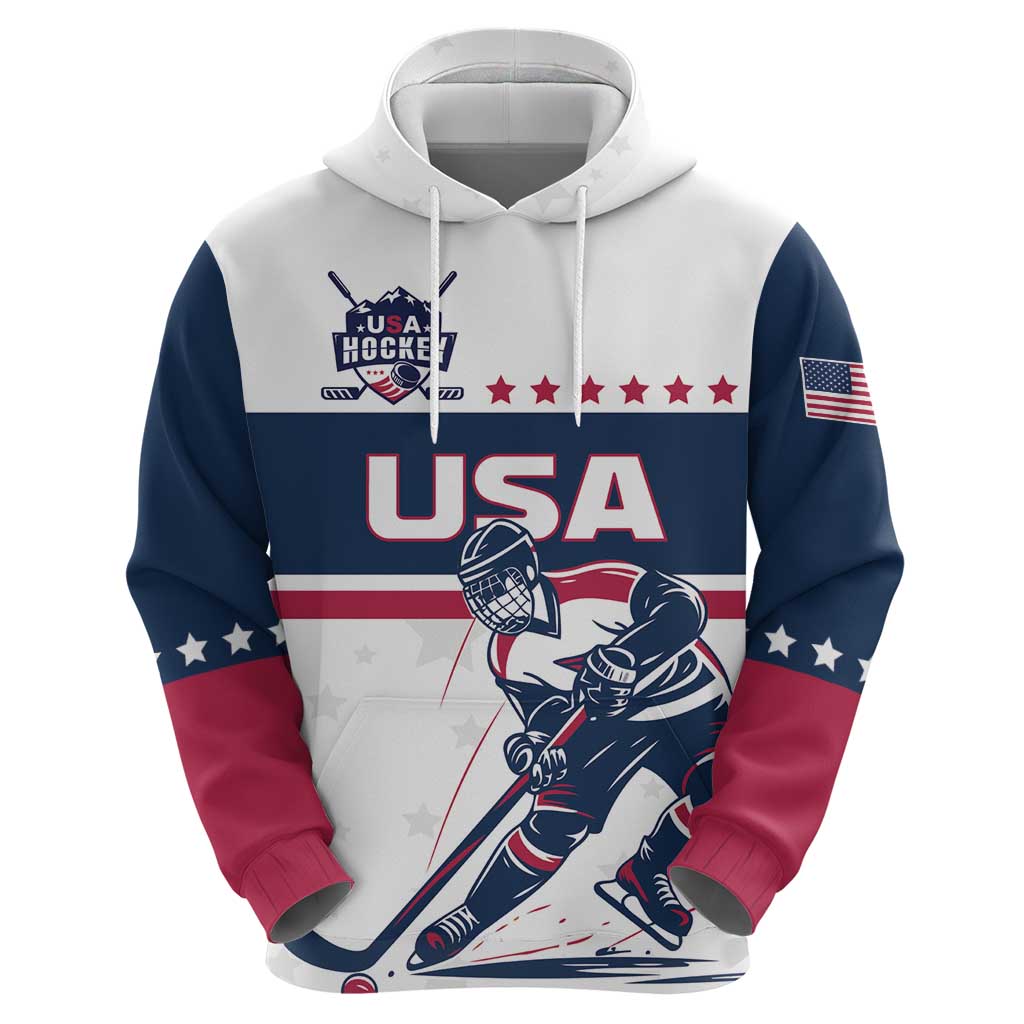 Custom USA Ice Hockey Hoodie Team United States Champions LT01