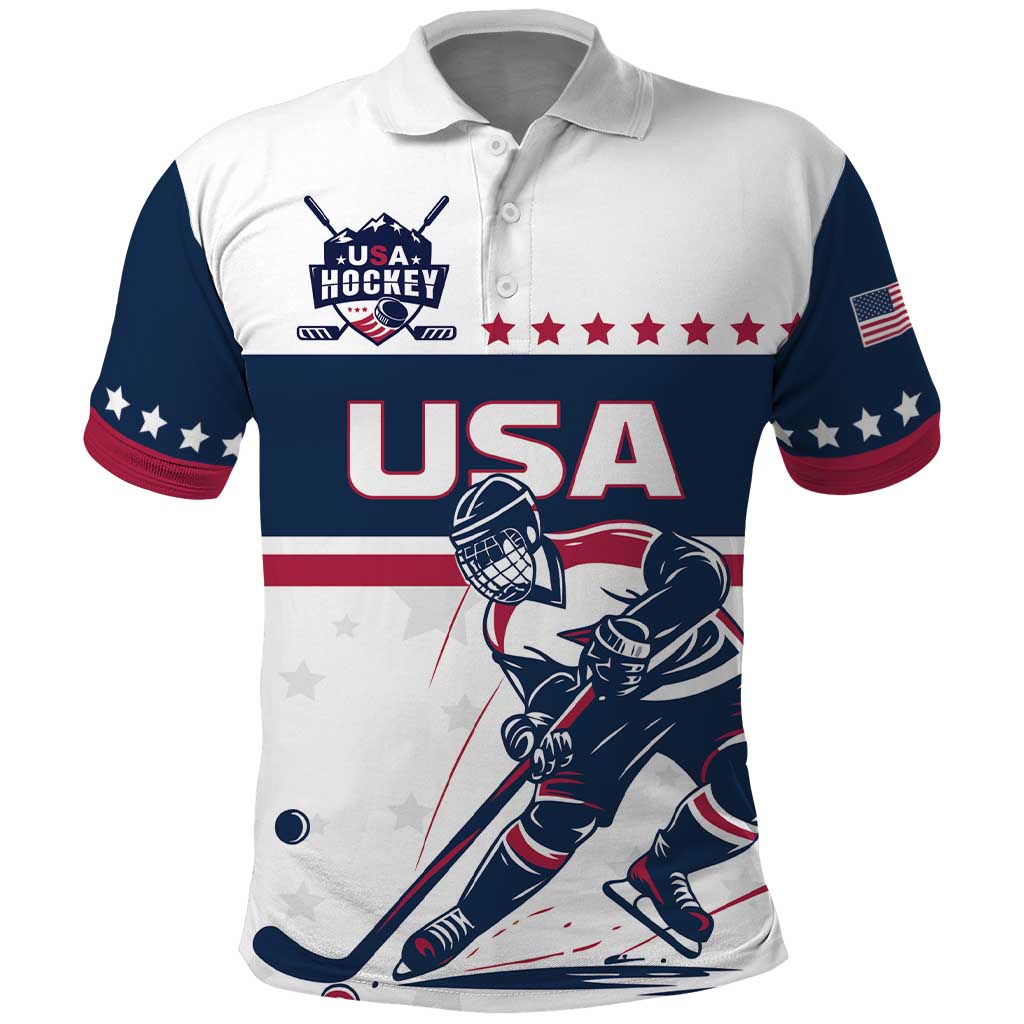 Custom USA Ice Hockey Polo Shirt Team United States Champions LT01