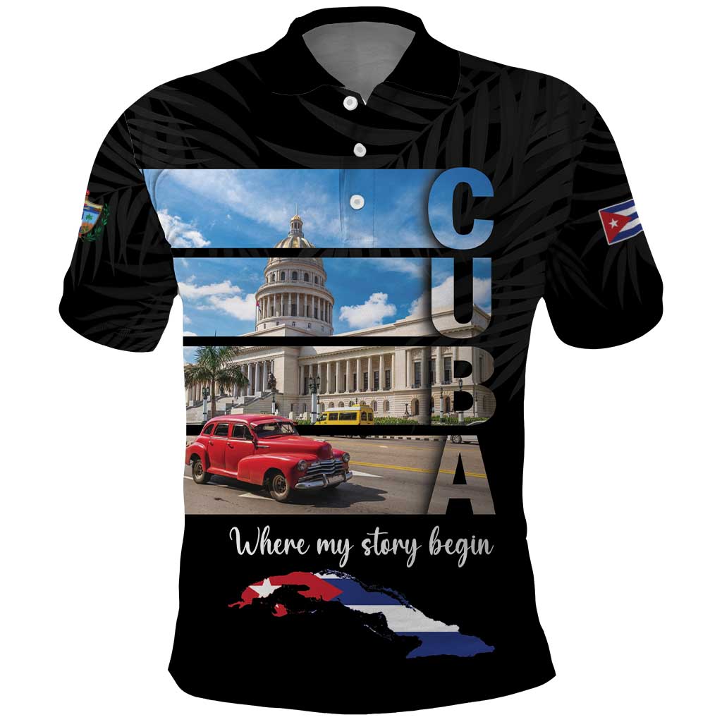 Cuba El Capitolio Polo Shirt Where My Story Begin LT01