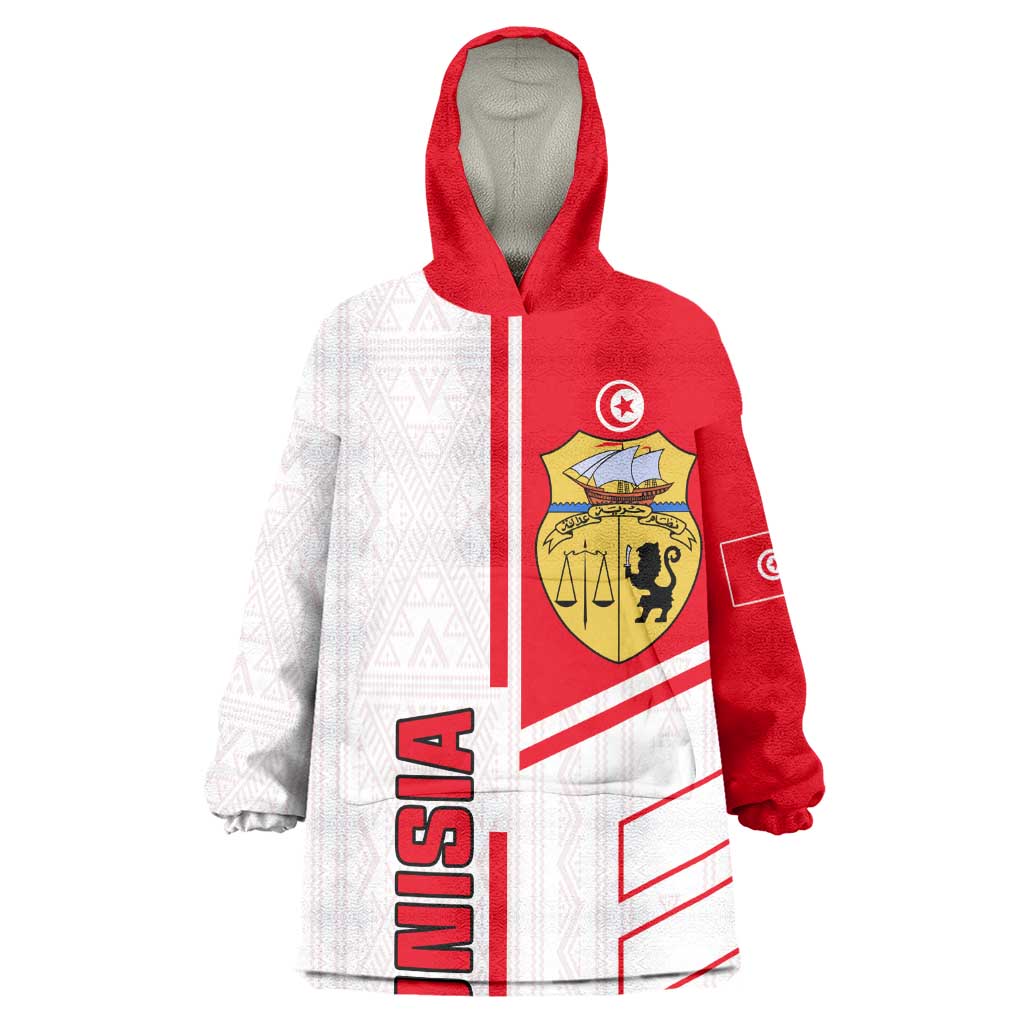 Tunisia Football Wearable Blanket Hoodie - Victory for the Eagles of Carthage LT01