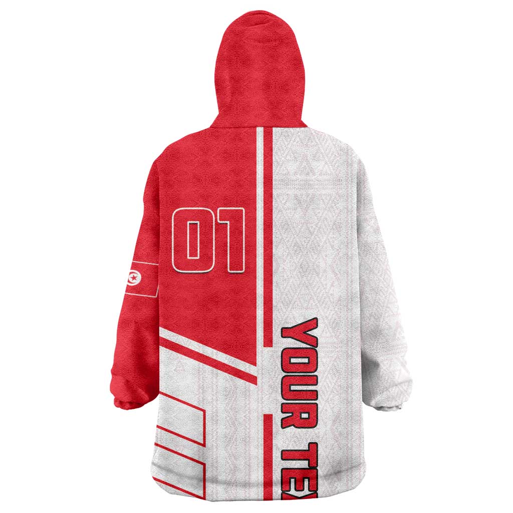 Tunisia Football Wearable Blanket Hoodie - Victory for the Eagles of Carthage LT01
