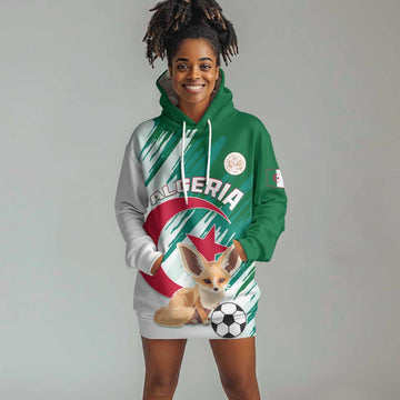 Support Les Fennecs - Algeria Football Hoodie Dress LT01