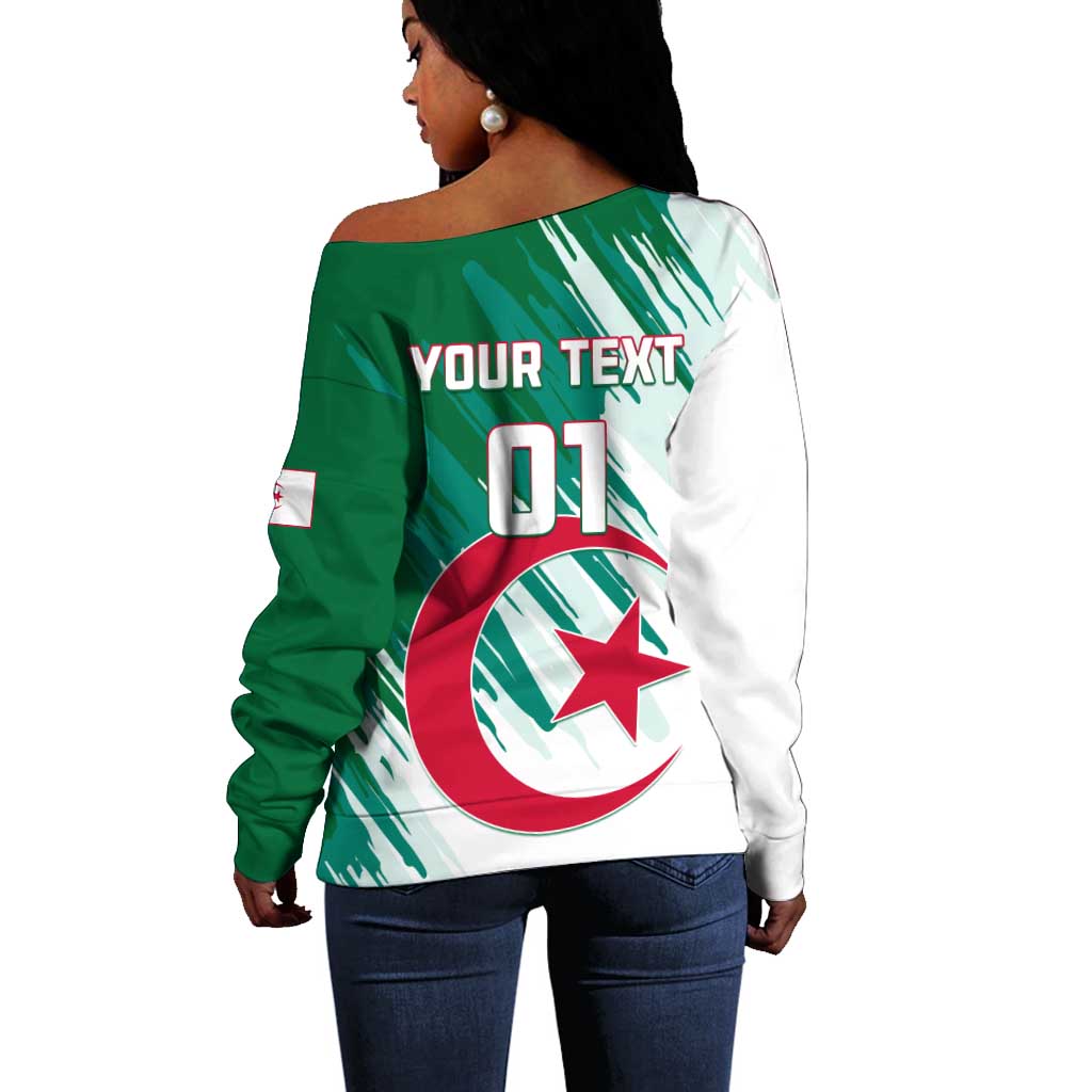 Support Les Fennecs - Algeria Football Off Shoulder Sweater LT01