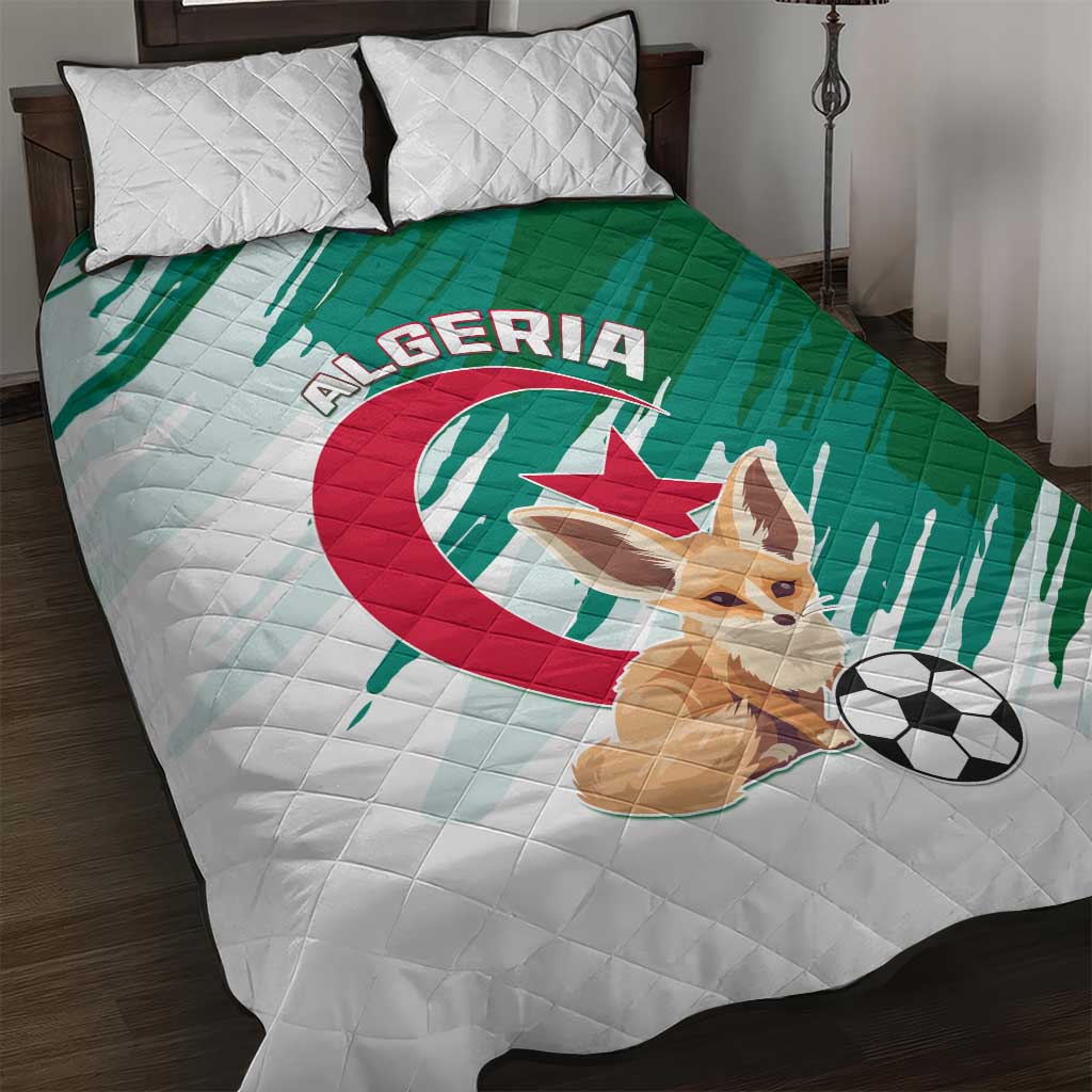 Support Les Fennecs - Algeria Football Quilt Bed Set LT01