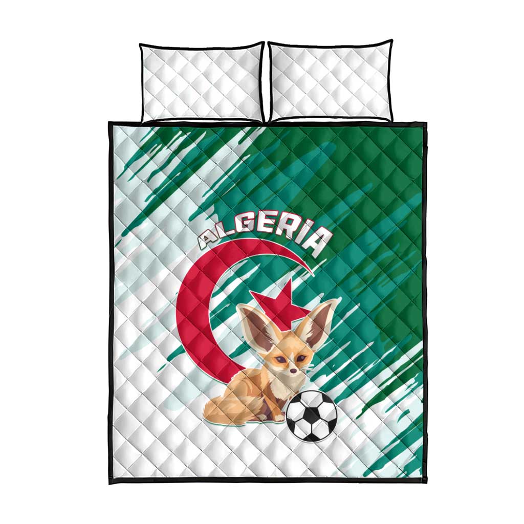 Support Les Fennecs - Algeria Football Quilt Bed Set LT01