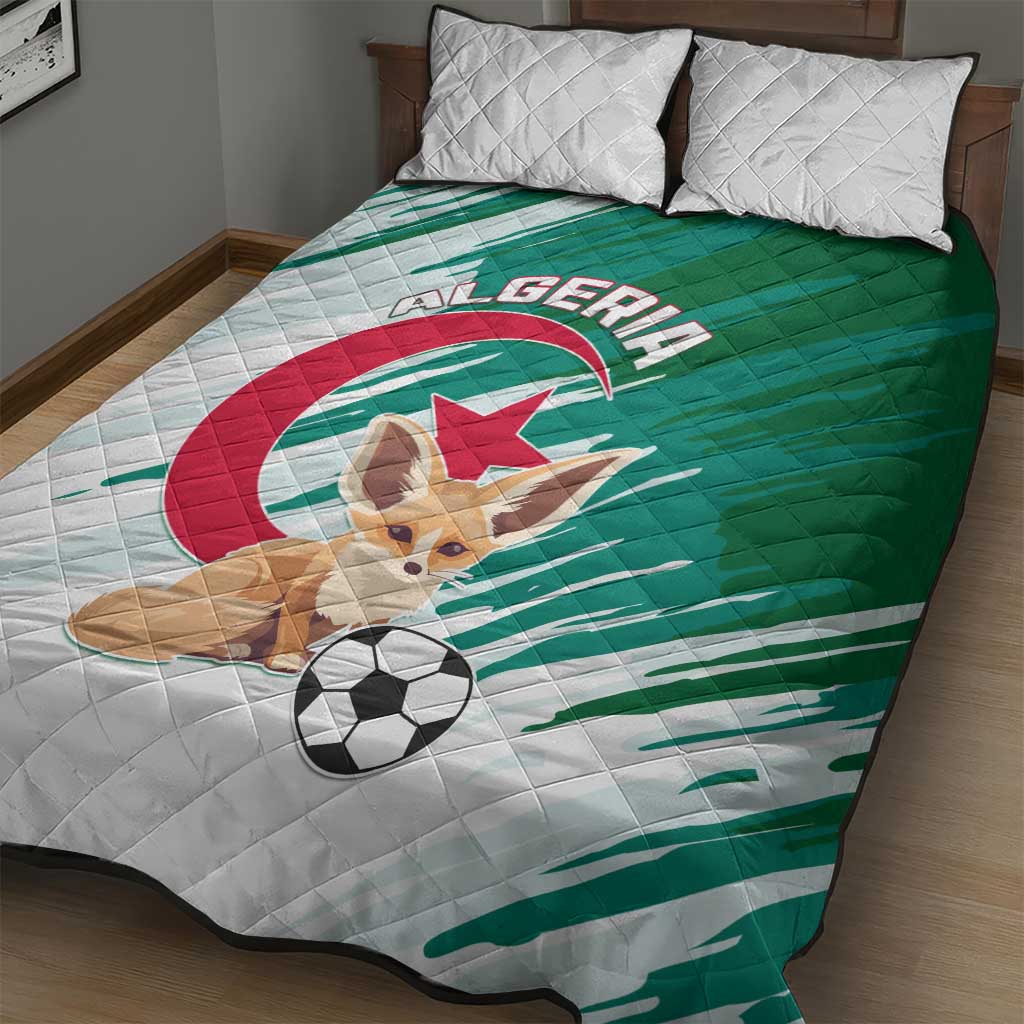 Support Les Fennecs - Algeria Football Quilt Bed Set LT01