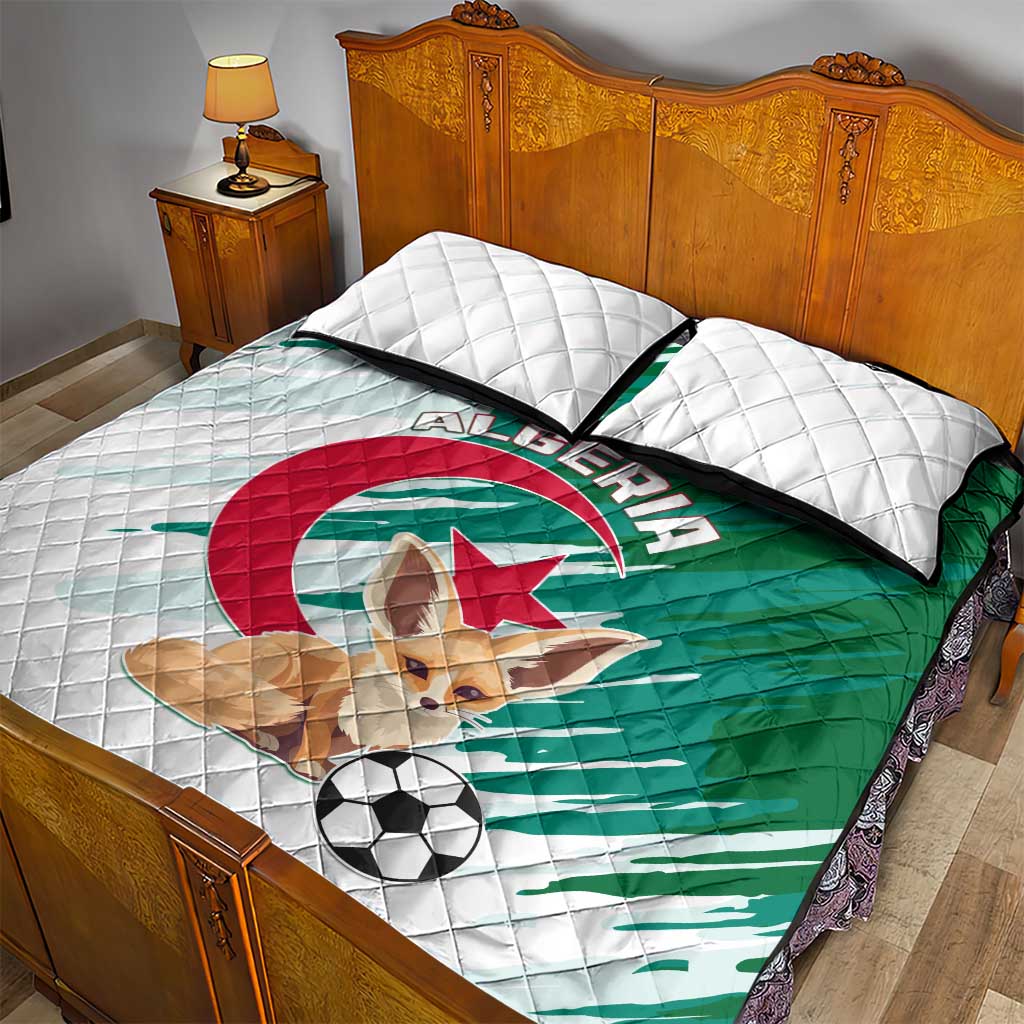 Support Les Fennecs - Algeria Football Quilt Bed Set LT01