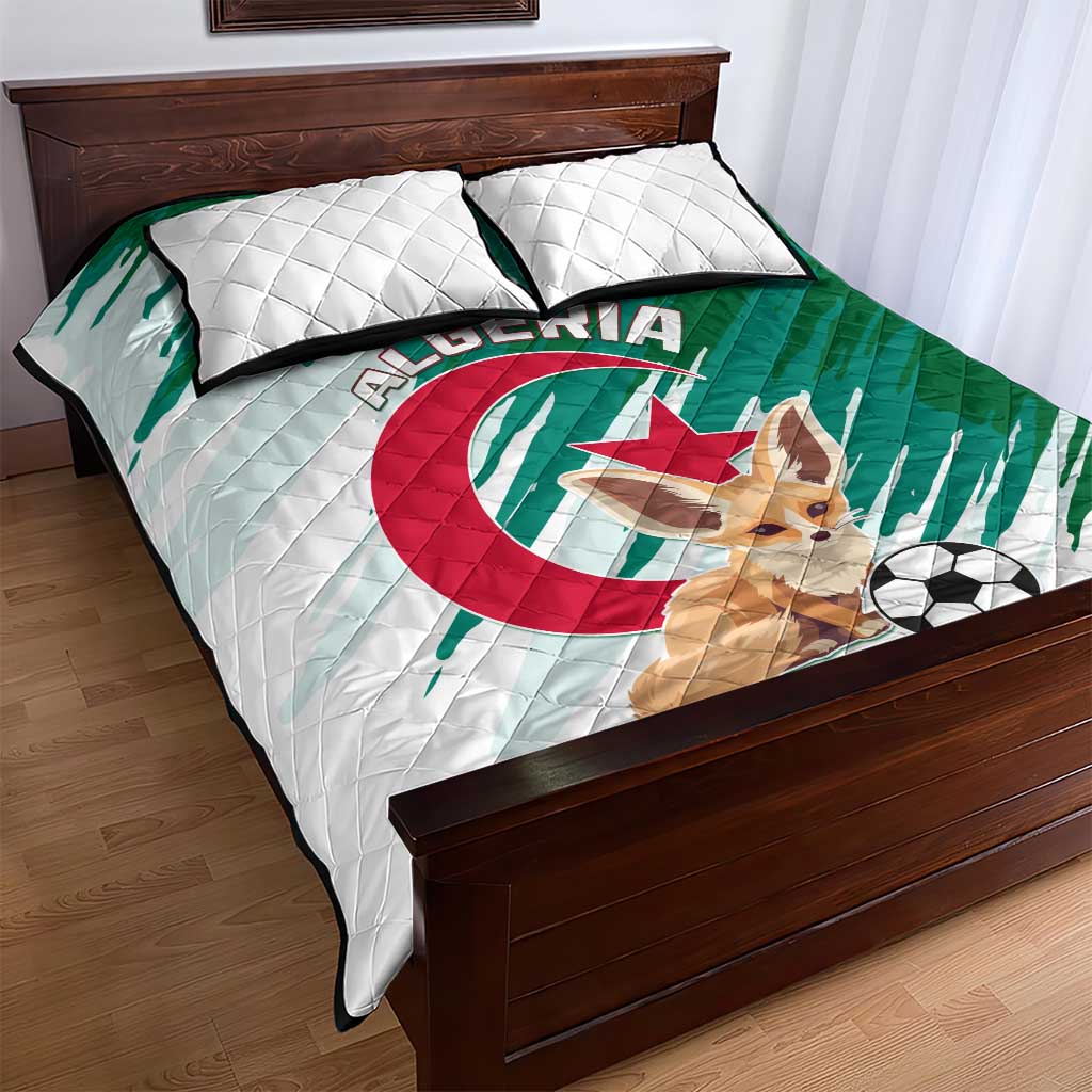 Support Les Fennecs - Algeria Football Quilt Bed Set LT01