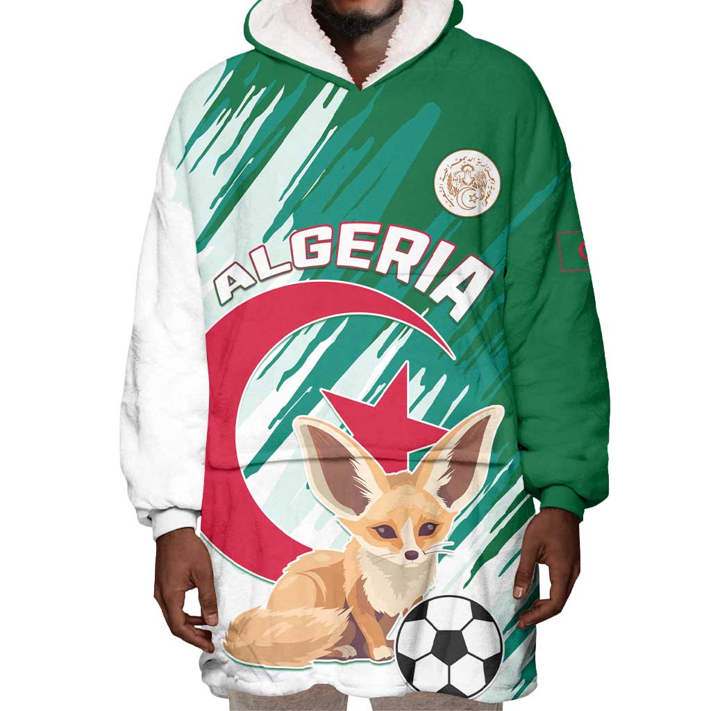 Support Les Fennecs - Algeria Football Wearable Blanket Hoodie LT01