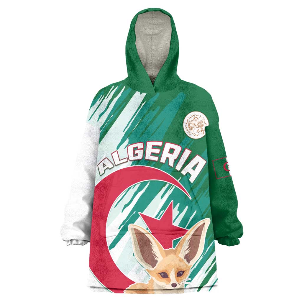 Support Les Fennecs - Algeria Football Wearable Blanket Hoodie LT01