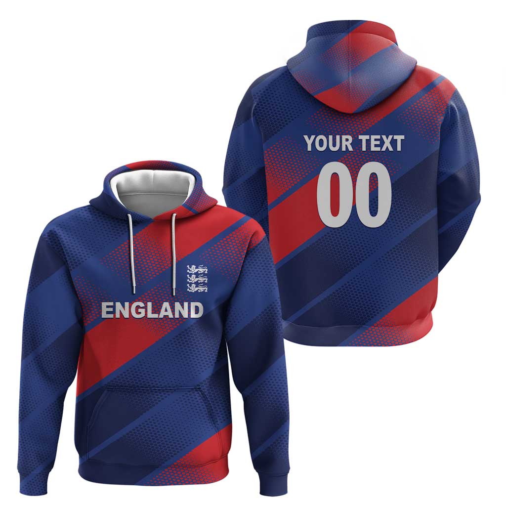 Custom England Cricket Hoodie Come On Three Lions LT01