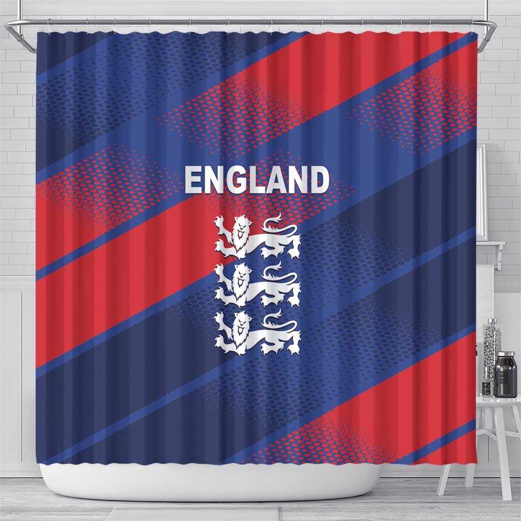 England Cricket Shower Curtain Come On Three Lions LT01