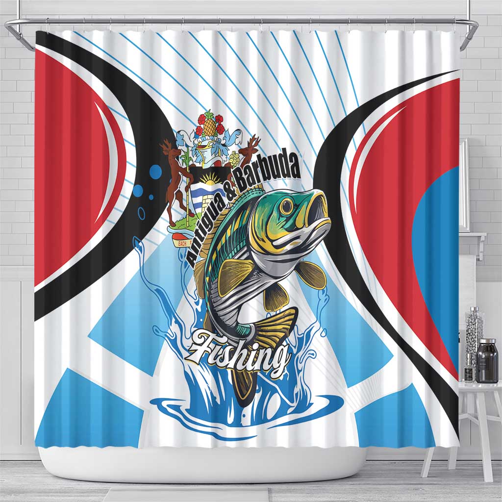 Antigua and Barbuda Fishing Shower Curtain Sporty Style LT01