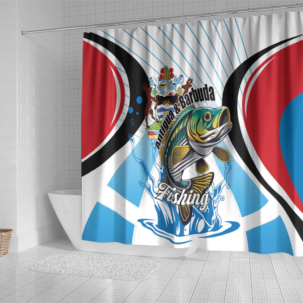 Antigua and Barbuda Fishing Shower Curtain Sporty Style LT01