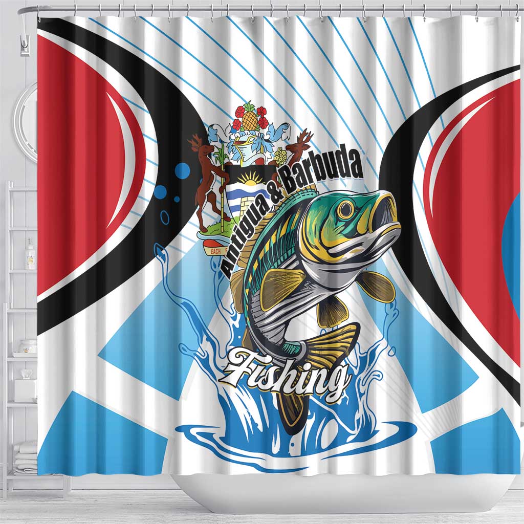 Antigua and Barbuda Fishing Shower Curtain Sporty Style LT01