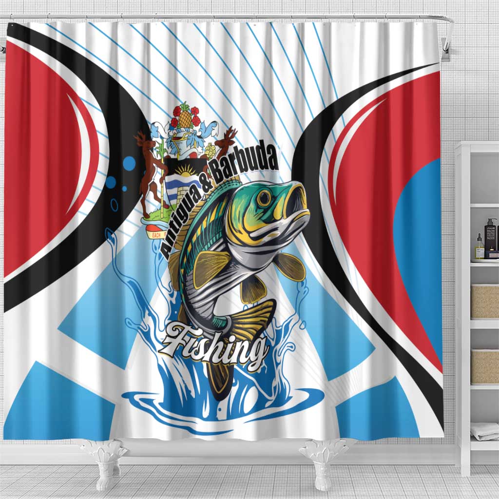 Antigua and Barbuda Fishing Shower Curtain Sporty Style LT01