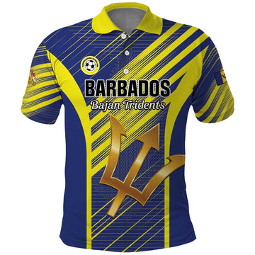 Custom Barbados Football Polo Shirt Go Champions Bajan Tridents LT01