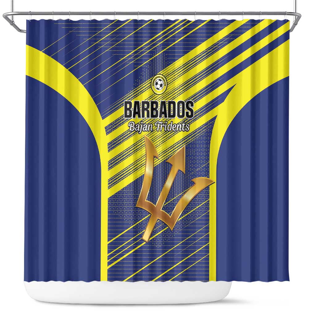Barbados Football Shower Curtain Go Champions Bajan Tridents LT01