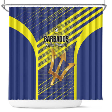Barbados Football Shower Curtain Go Champions Bajan Tridents LT01
