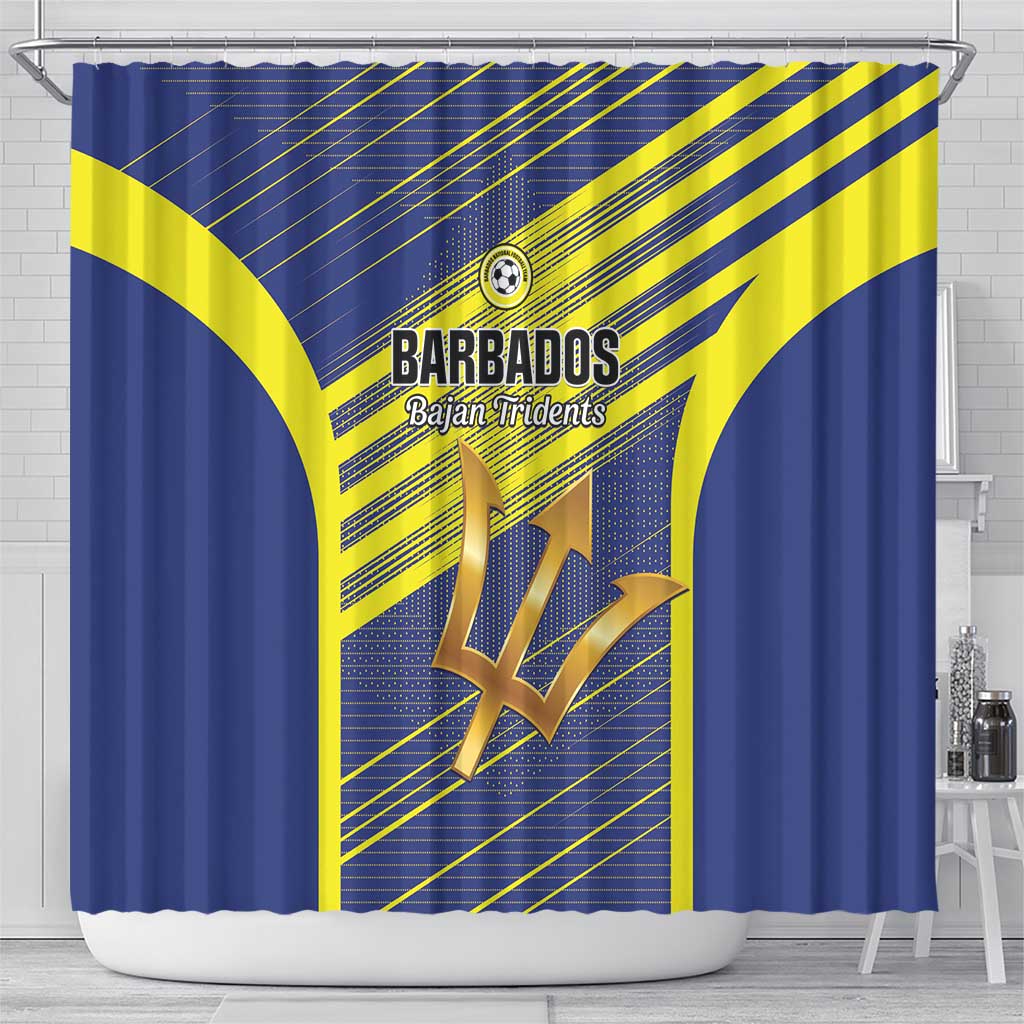 Barbados Football Shower Curtain Go Champions Bajan Tridents LT01