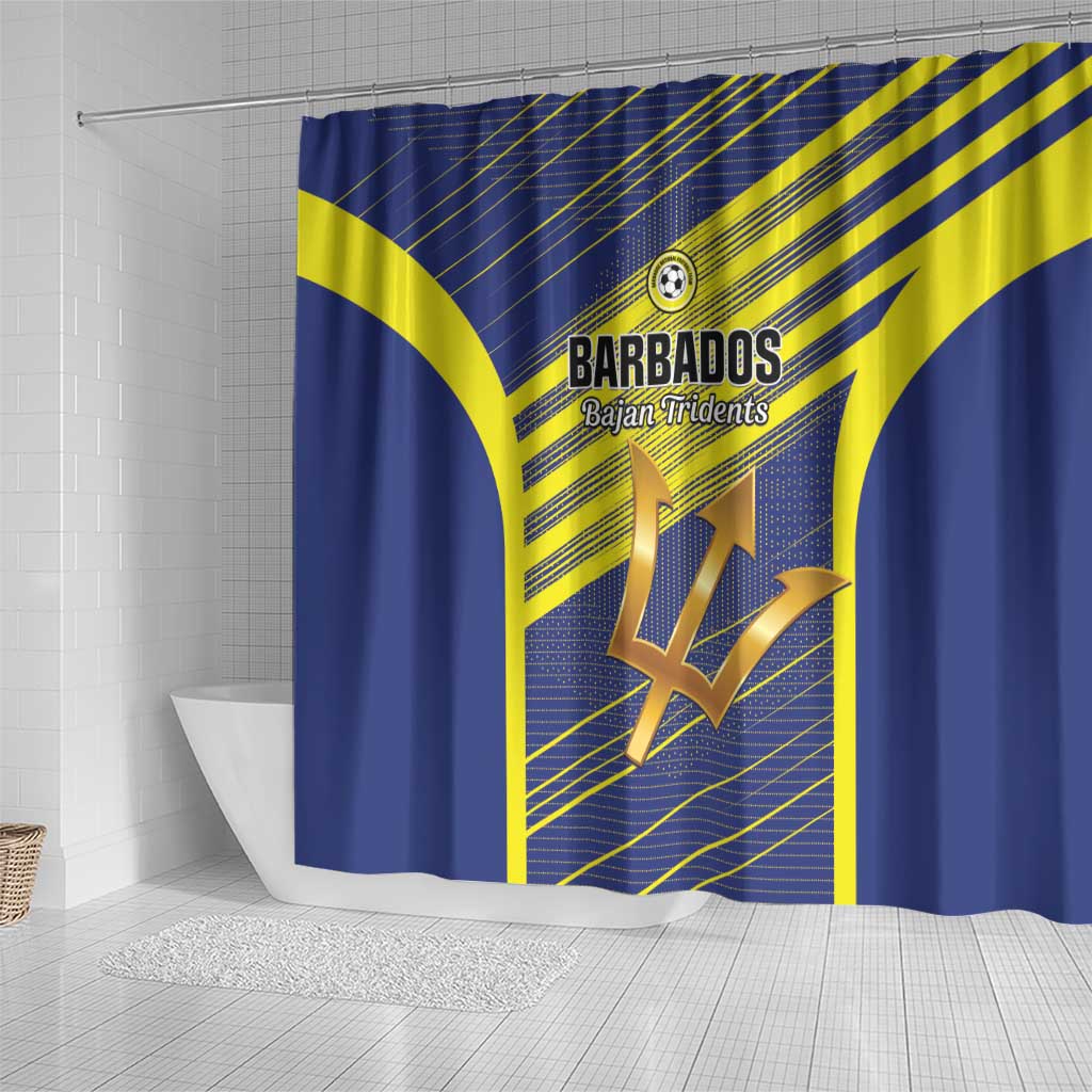 Barbados Football Shower Curtain Go Champions Bajan Tridents LT01