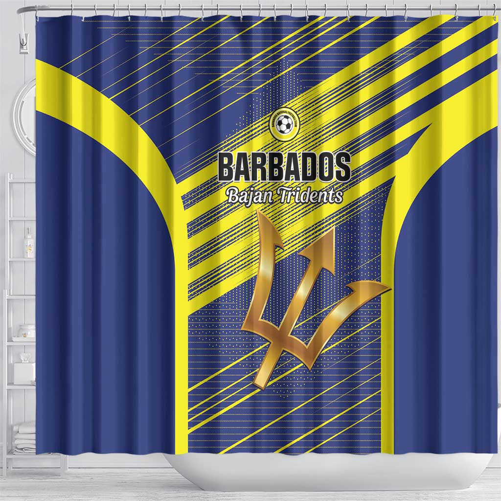 Barbados Football Shower Curtain Go Champions Bajan Tridents LT01