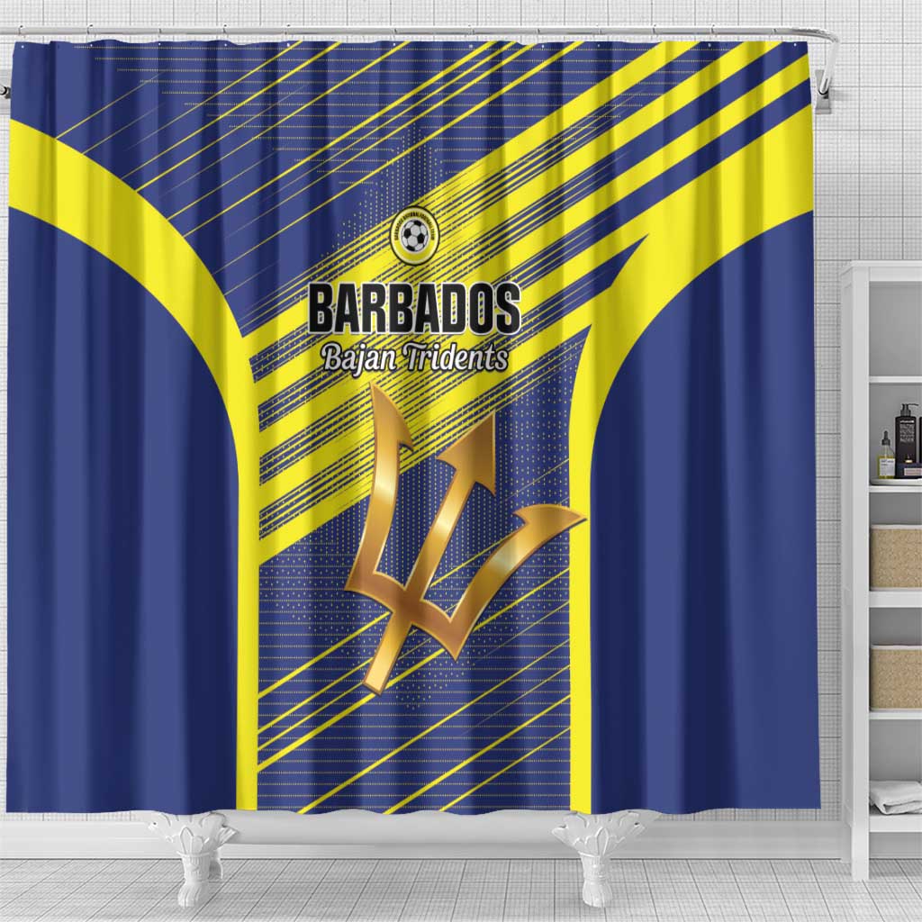 Barbados Football Shower Curtain Go Champions Bajan Tridents LT01
